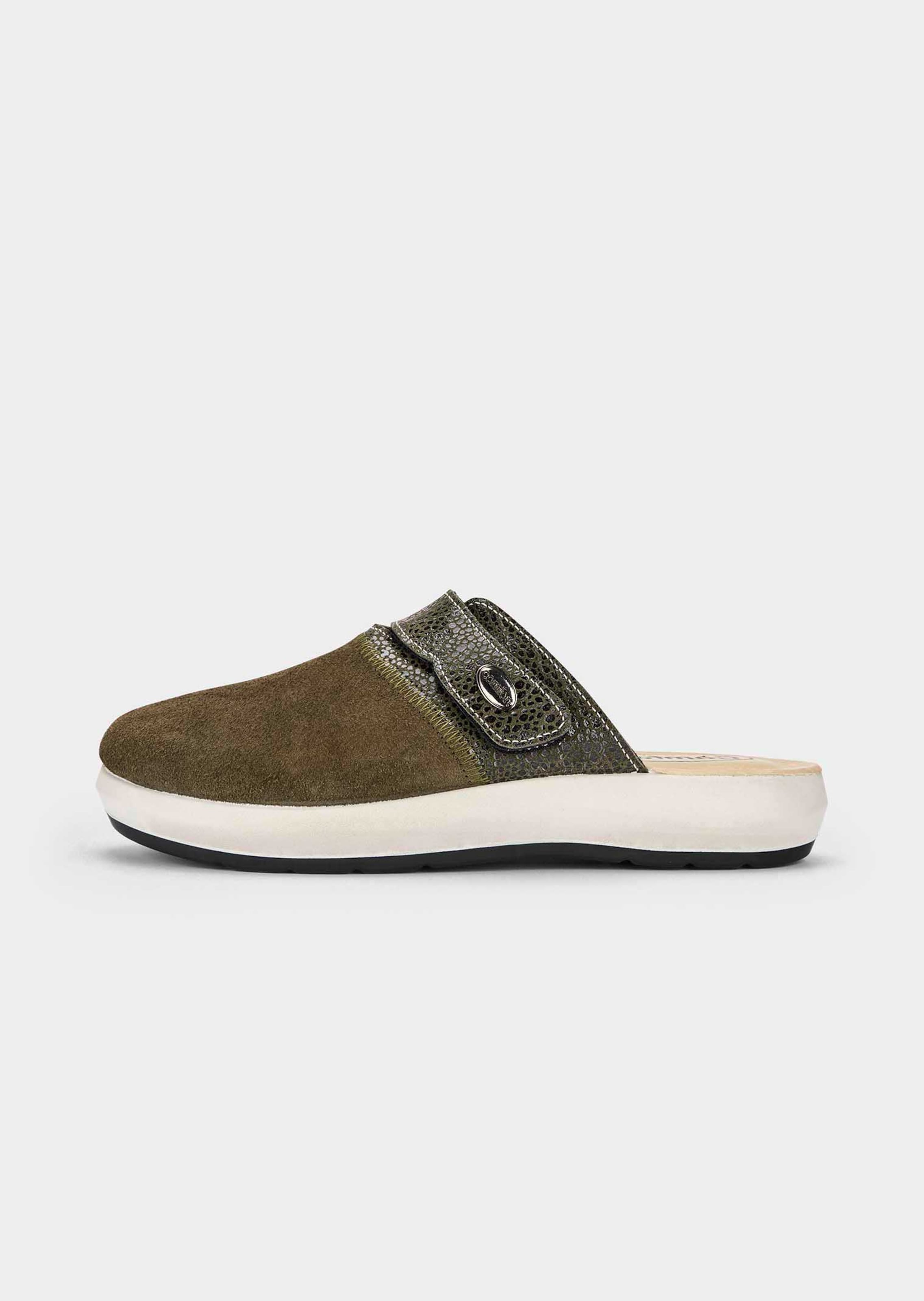 Suède sandalen met klittenbandsluiting