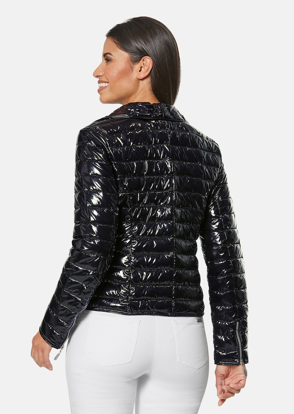 Quilted jacket with a glossy look 2