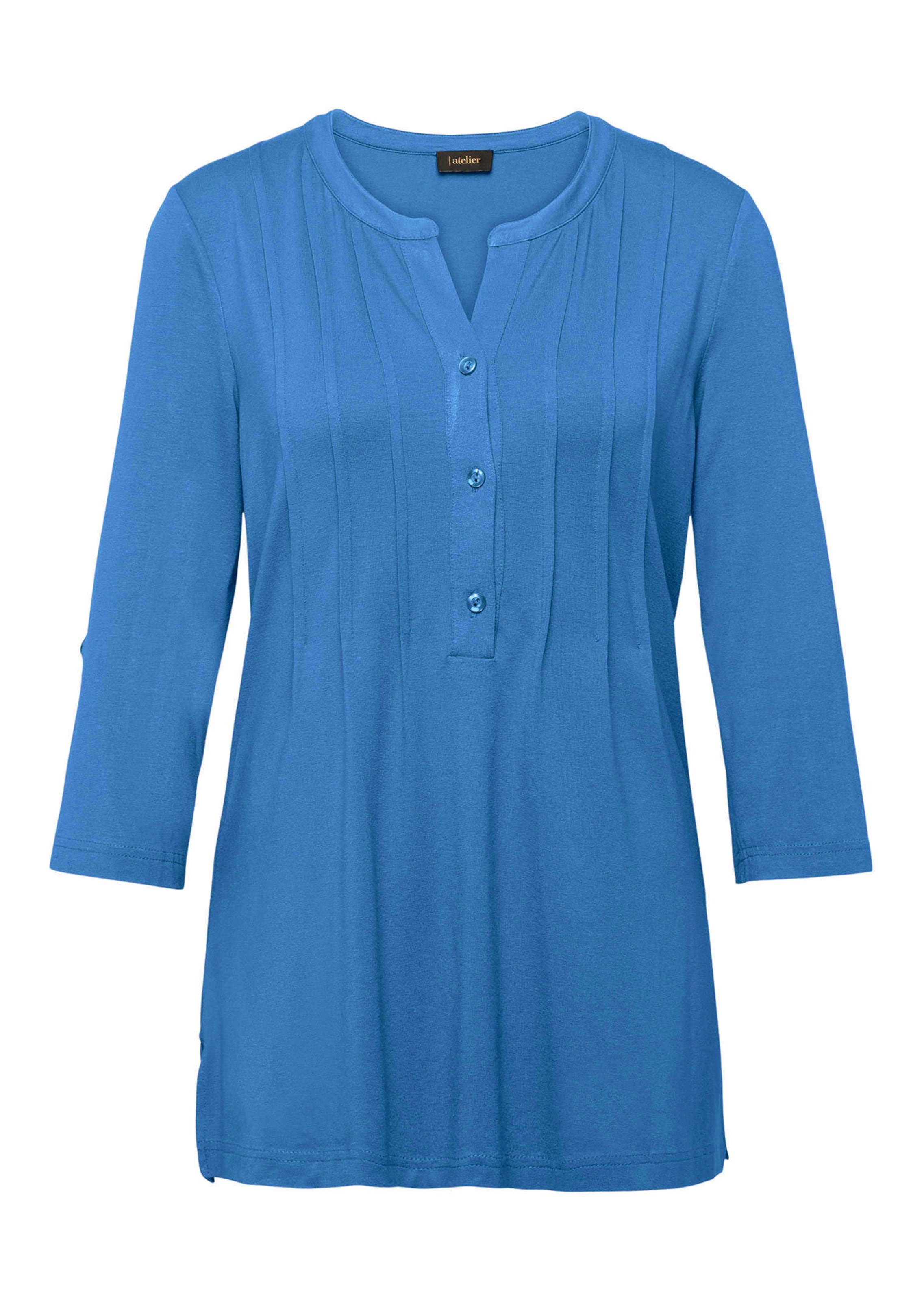 Figurschmeichelnde Shirttunika mit Biesen