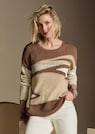 Rundhals-Pullover mit Intarsien thumbnail 1