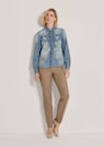 Jeansbluse mit floraler Stickerei thumbnail 2