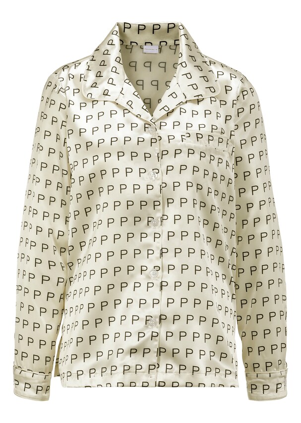 Satin-Pyjama mit Letterprint
