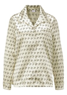 Satin pyjamas with letter print thumbnail 1