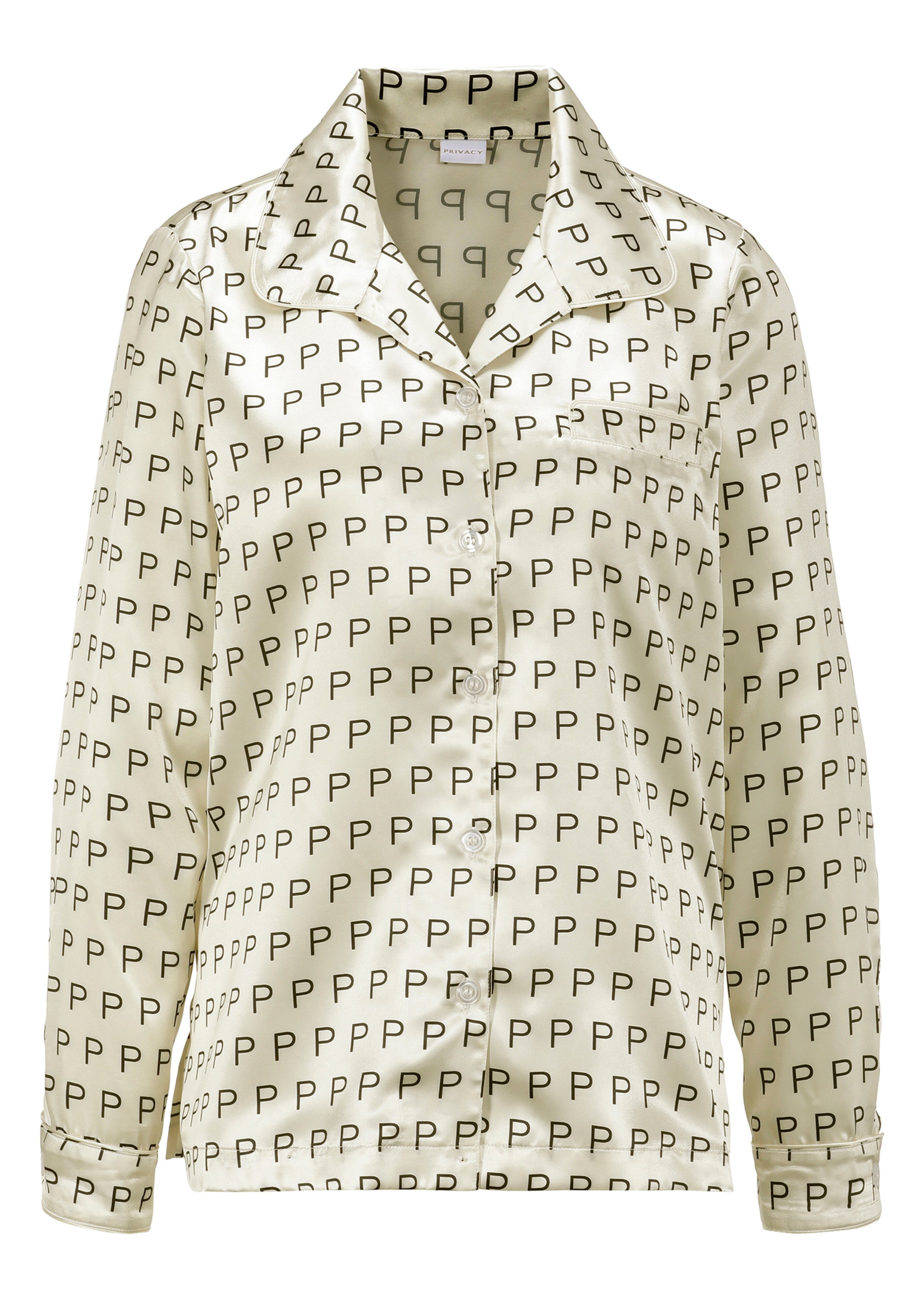 Satin pyjamas with letter print