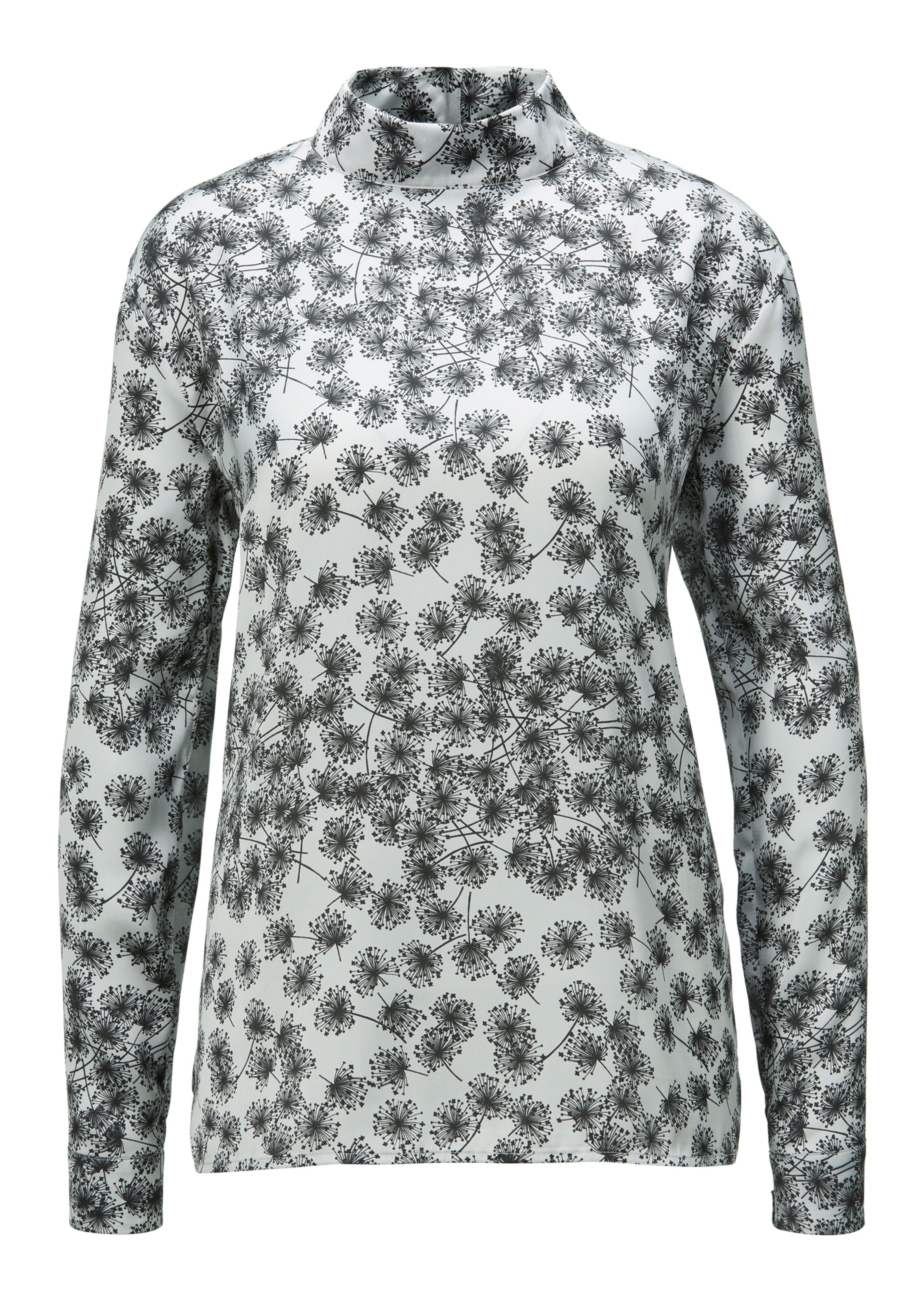 Druckbluse mit Stehkragen