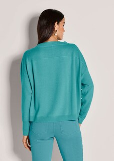 Kurzer Oversize-Pullover mit Kaschmir thumbnail 3