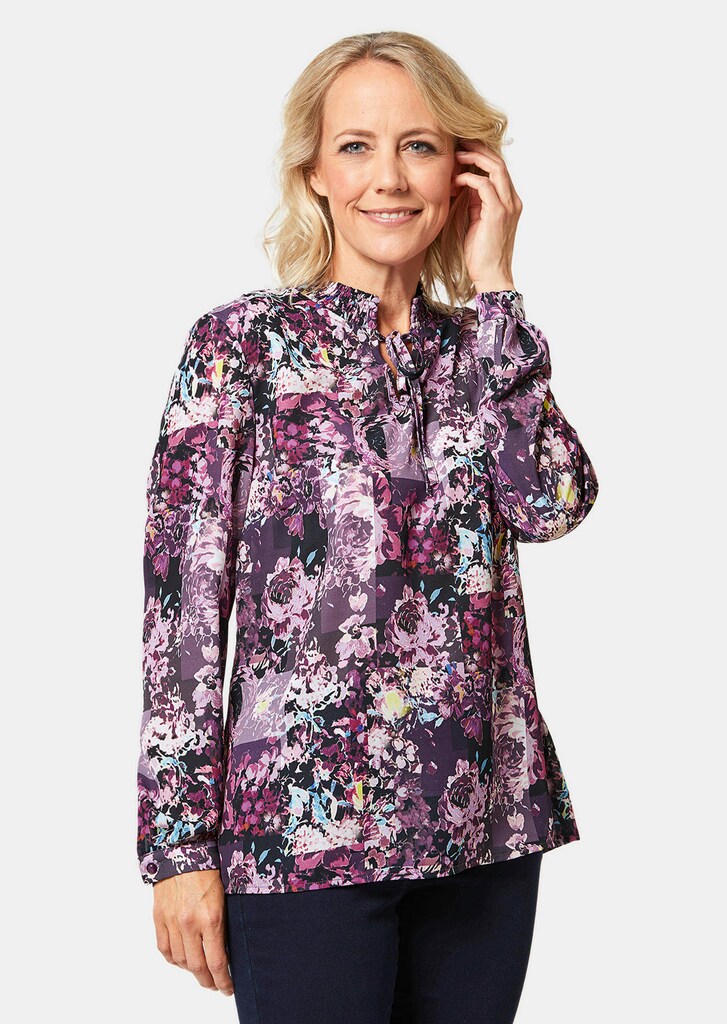 Gedessineerde blouse met exotisch patroon 2