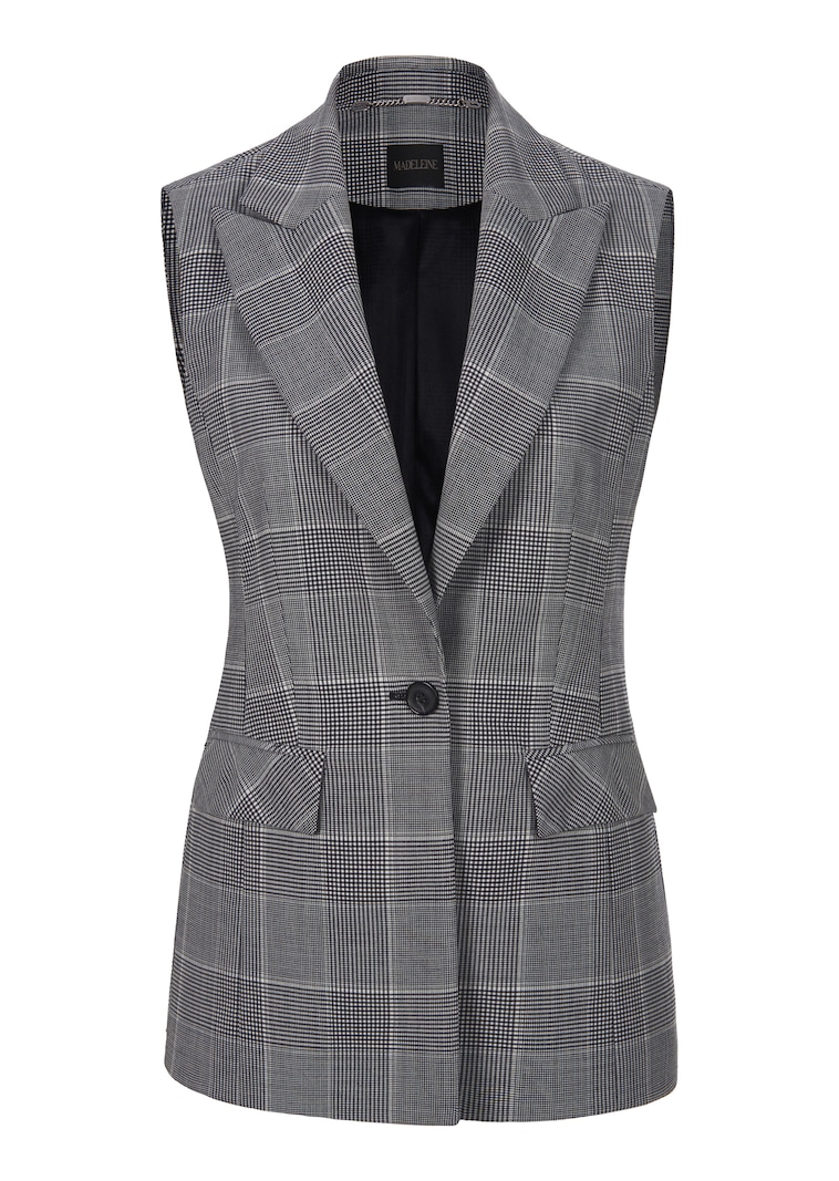 Klassisch-elegante Glencheck-Weste