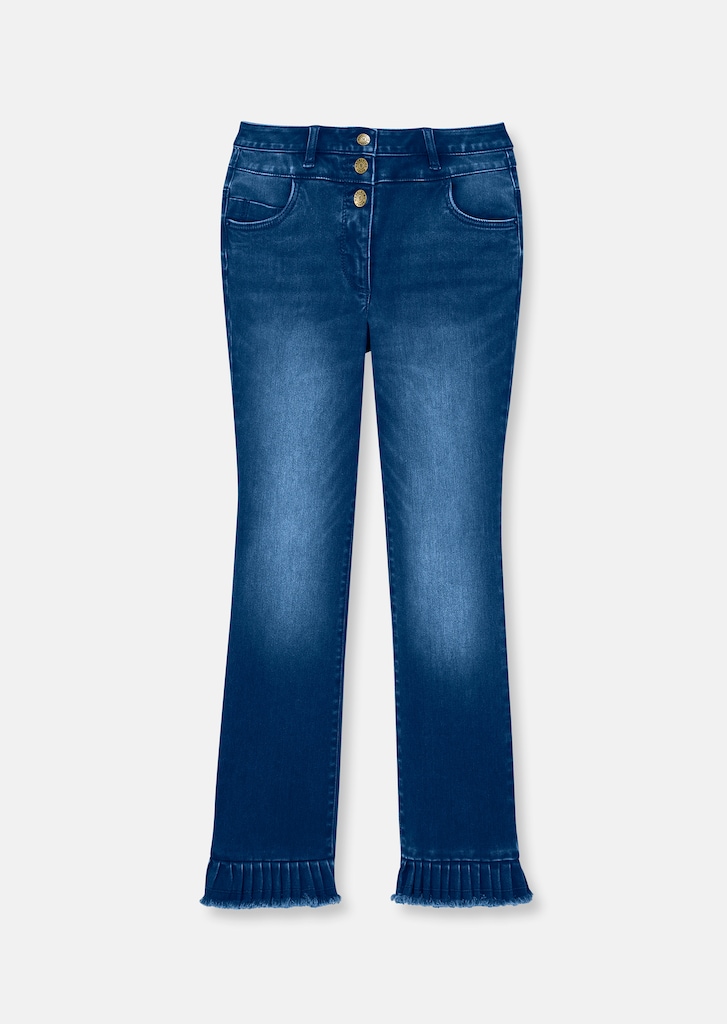 Jeans with pleated hem 5