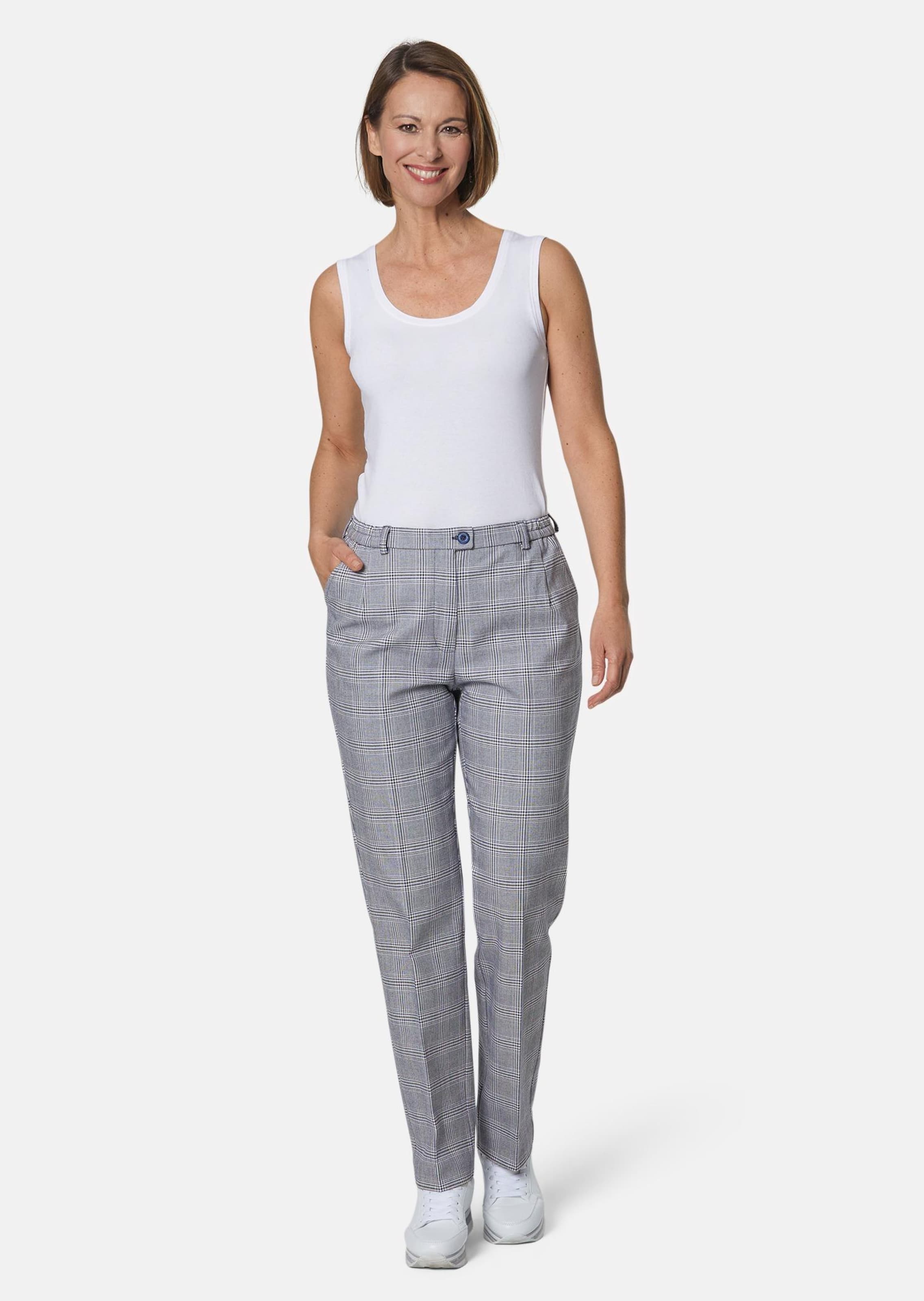 Pantalon ANNA à carreaux - marine / à carreaux - Gr. 56 de Goldner Fashion