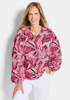 Viskose-Bluse mit Statement-Ärmeln thumbnail 1