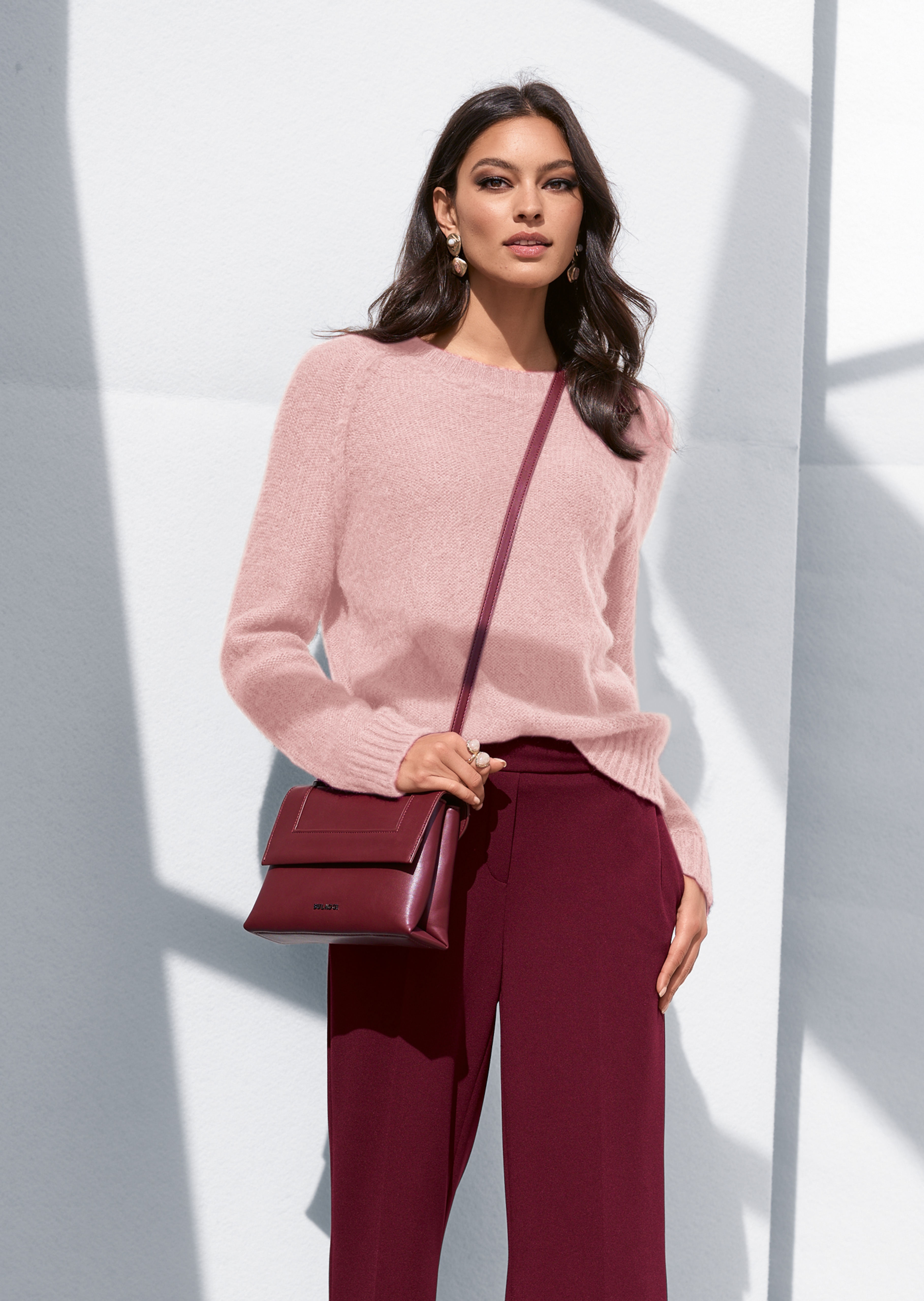Flauschiger Rundhals-Pullover