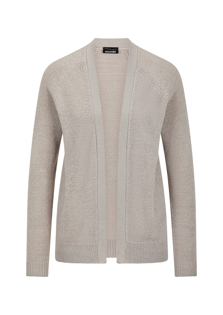 Kurze Strickjacke aus Bändchengarn