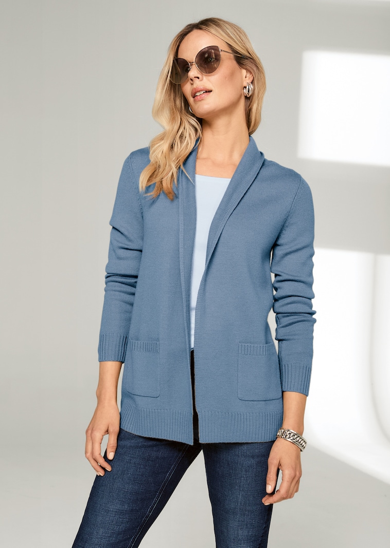 Strickjacke mit Schalkragen