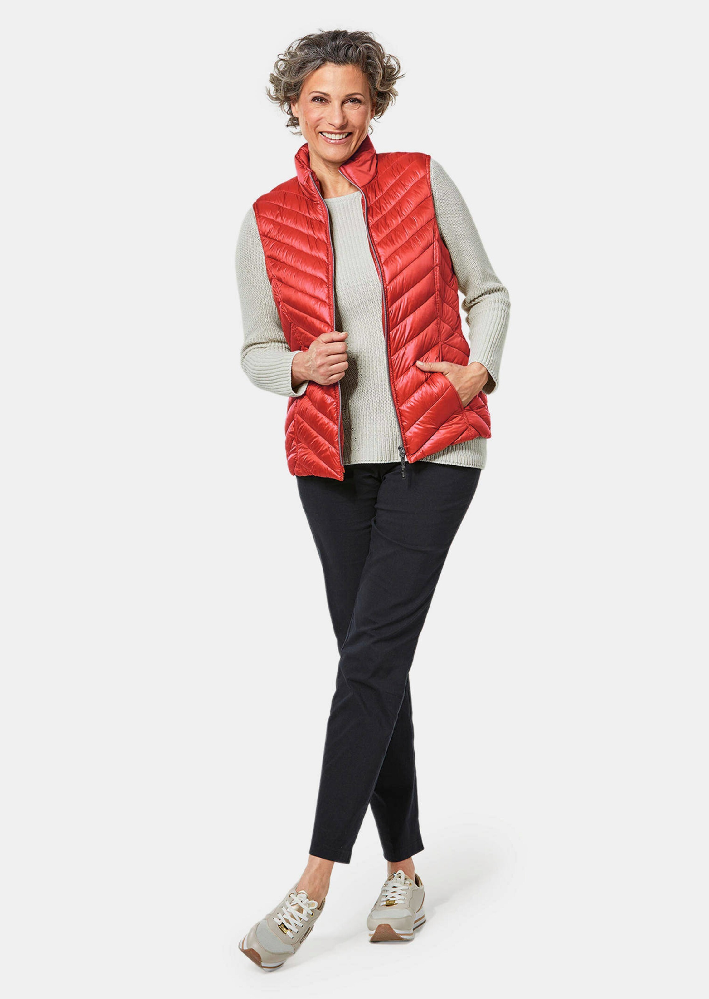 Gilet matelassé léger avantageux pour la silhouette - rouge - Gr. 21 de Goldner Fashion