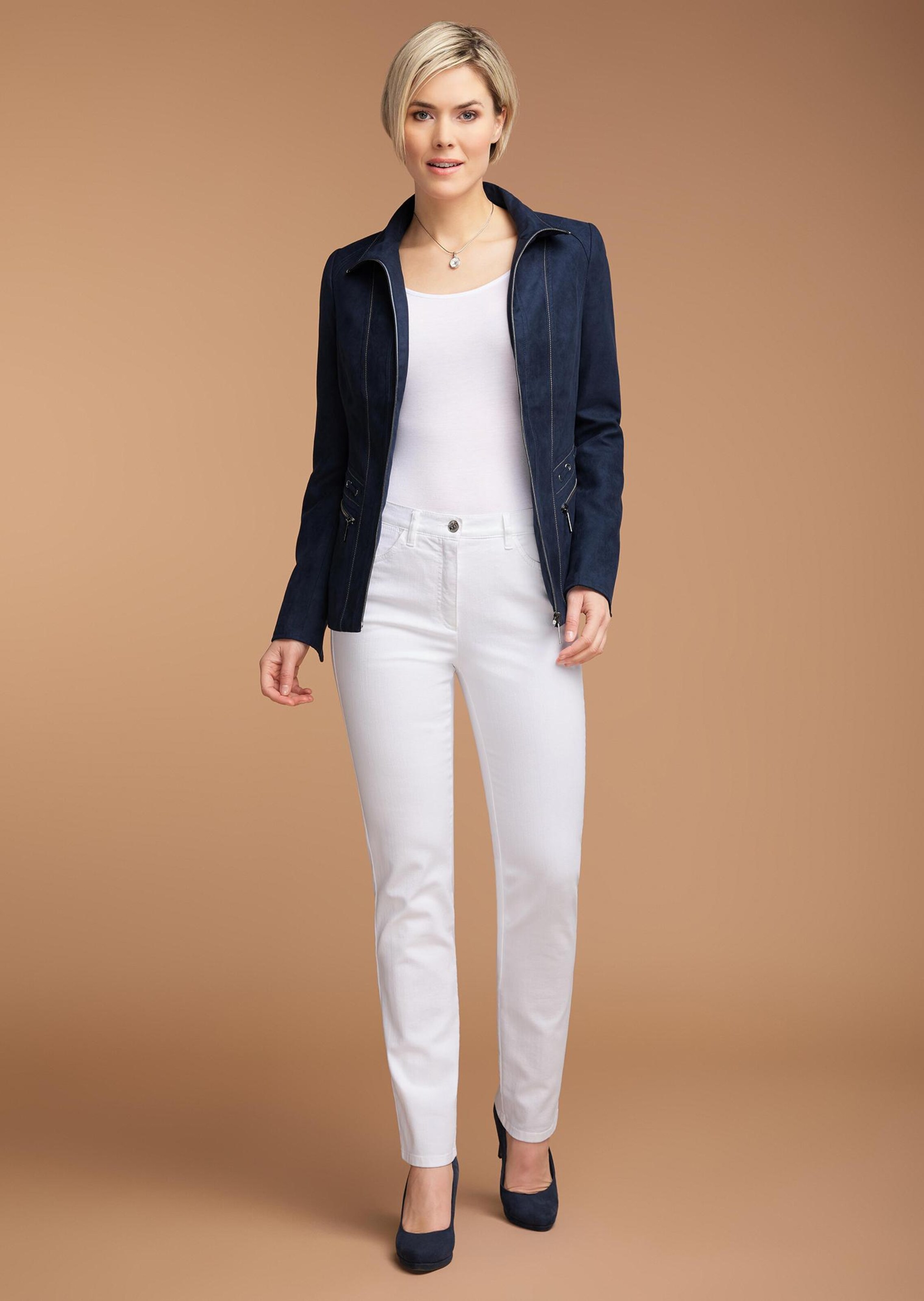 Goldner Fashion Chic versierde jeans Carla - wit 