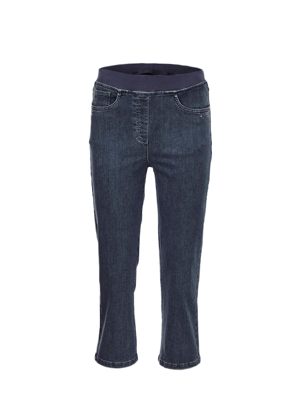 3/4-jeans Louisa met comfortabele, elastische jerseyband en borduursel 5