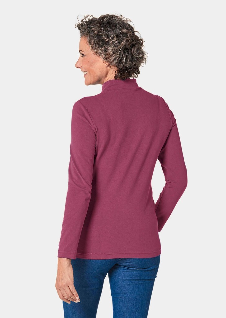 Stehkragenshirt mit Langarm