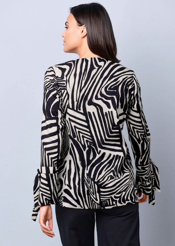 Bluse mit Bindeband am Ärmel 2