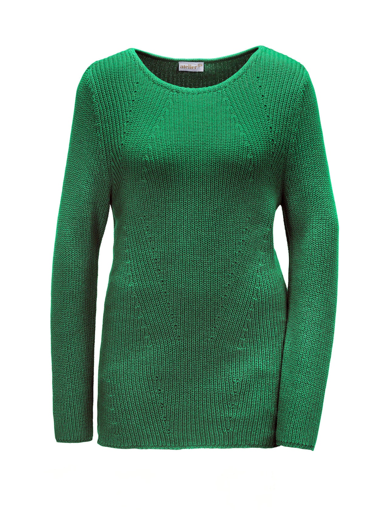 Figurschmeichelnder Pullover aus reiner Baumwolle