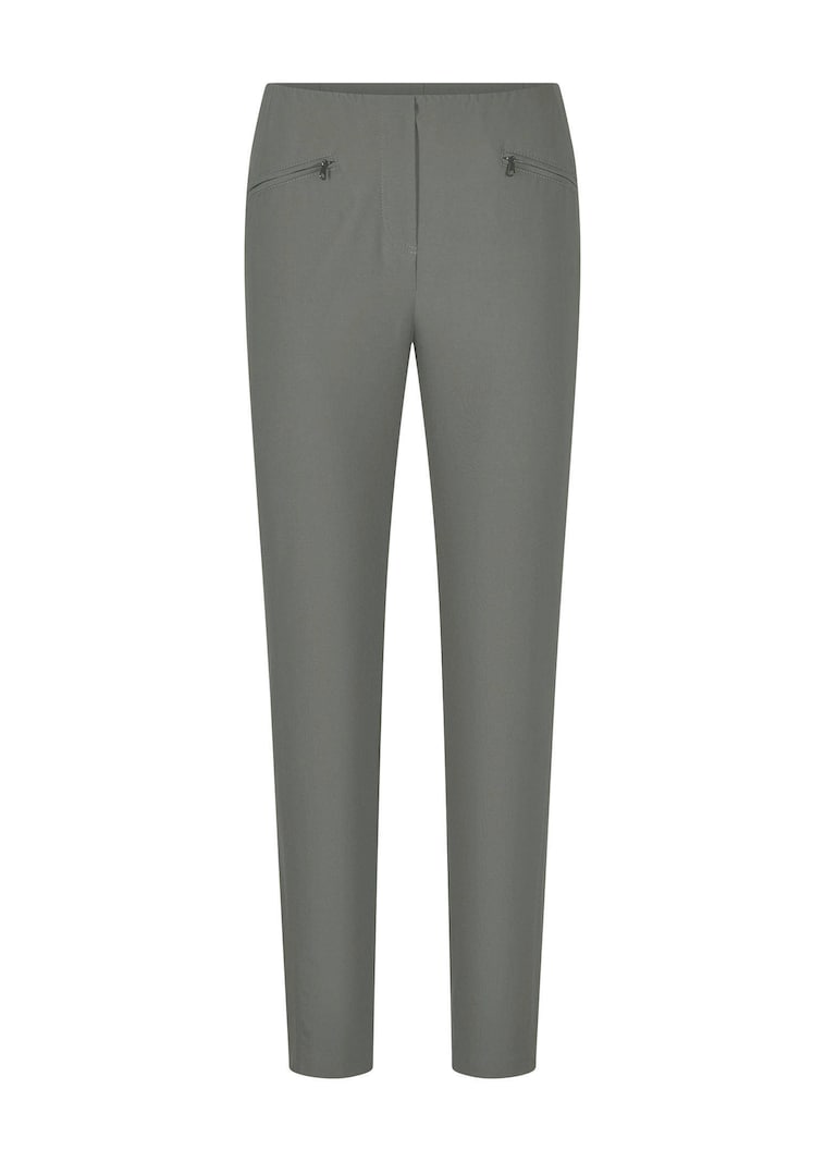Pantalon en bengaline LOUISA. Coupe ajustée. Intérieur légèrement molletonné.
