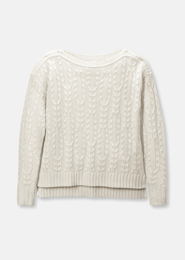 Casual cable-knit jumper with sequins 5