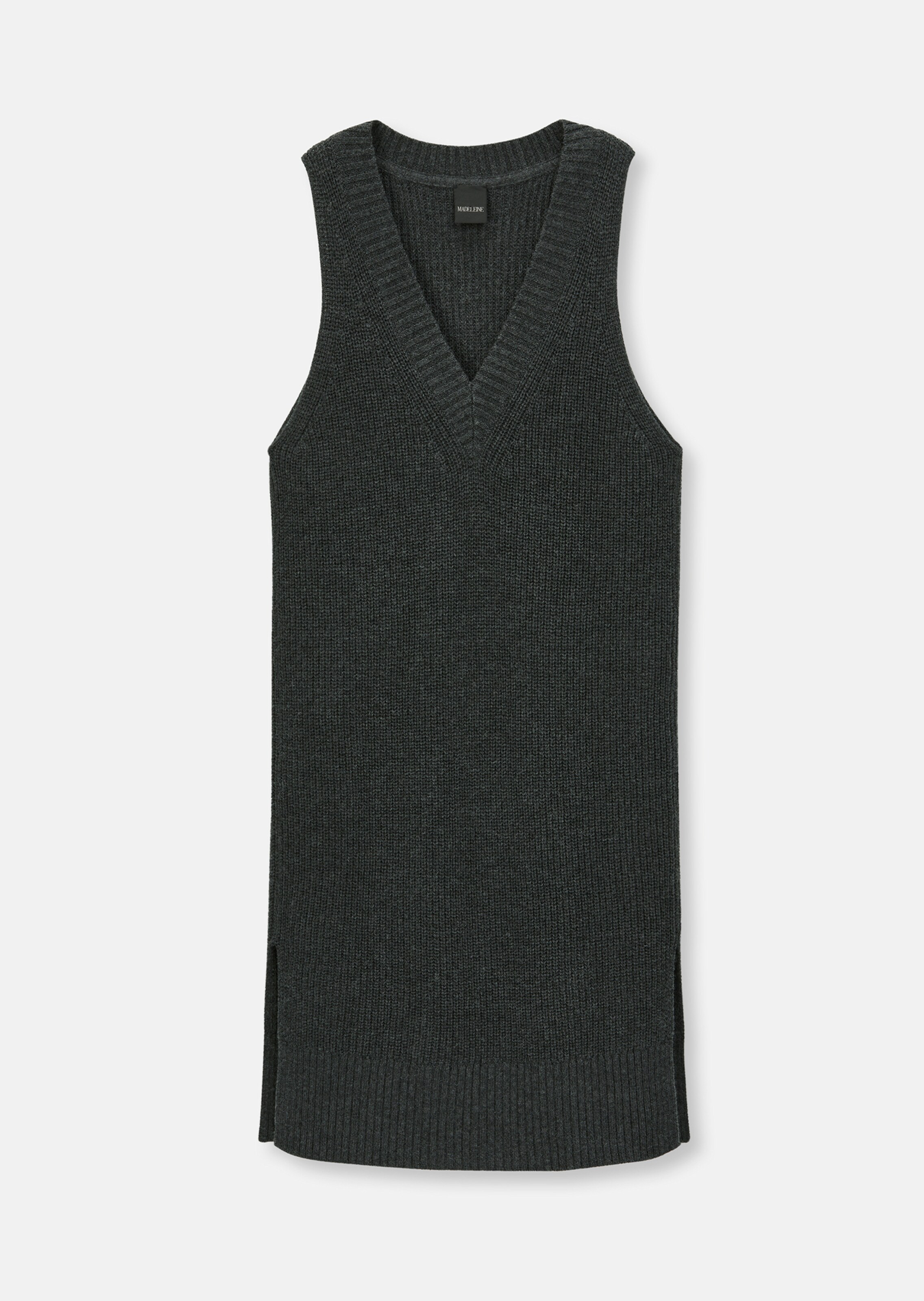 The V-Neck Sweater Vest in Grey Cloud