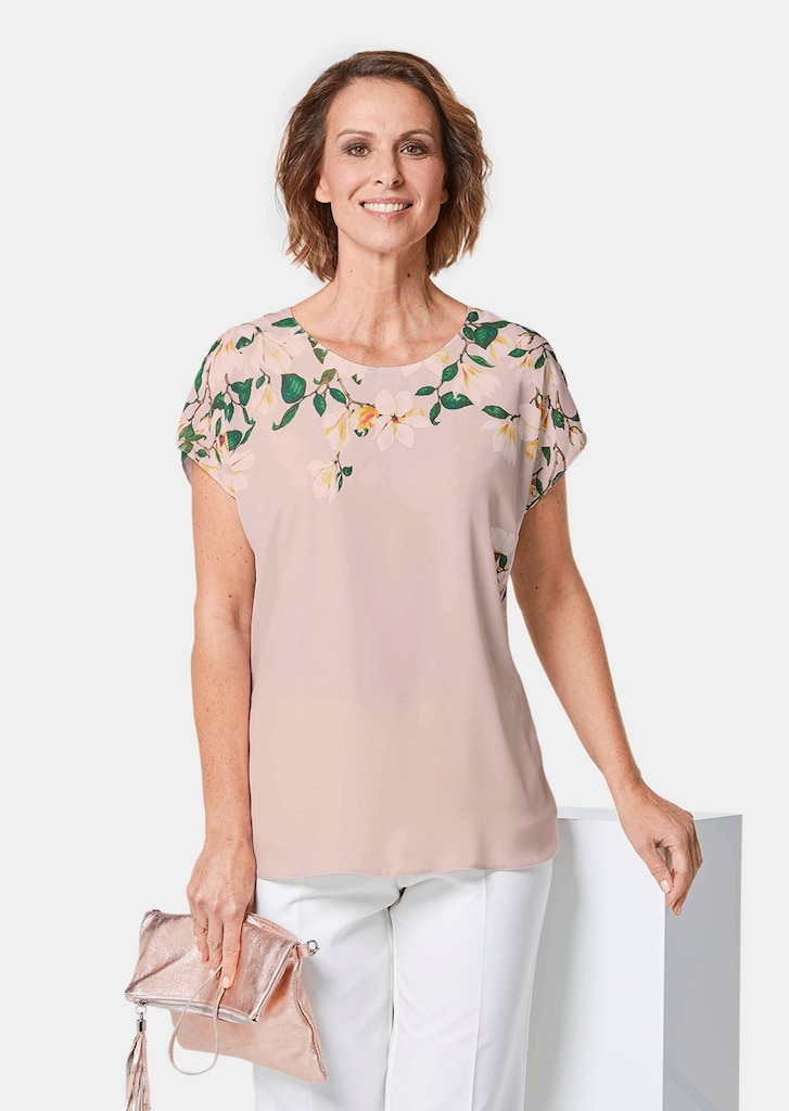 Luchtige blouse van chiffon met een bloemenprint 3