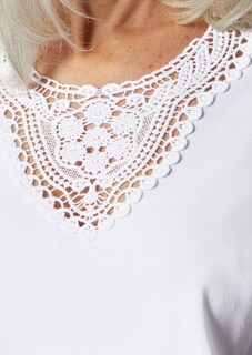 Weiches Halbarmshirt mit Spitzeneinsatz thumbnail 5