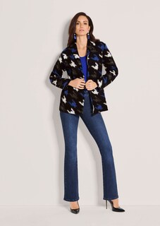 Verschlusslose Shirtjacke mit Hahnentrittmuster thumbnail 2