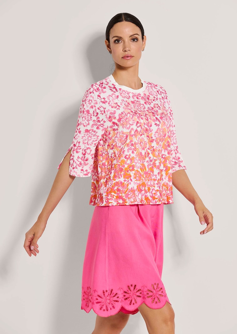 Blusen-Shirt mit Unikat-Print