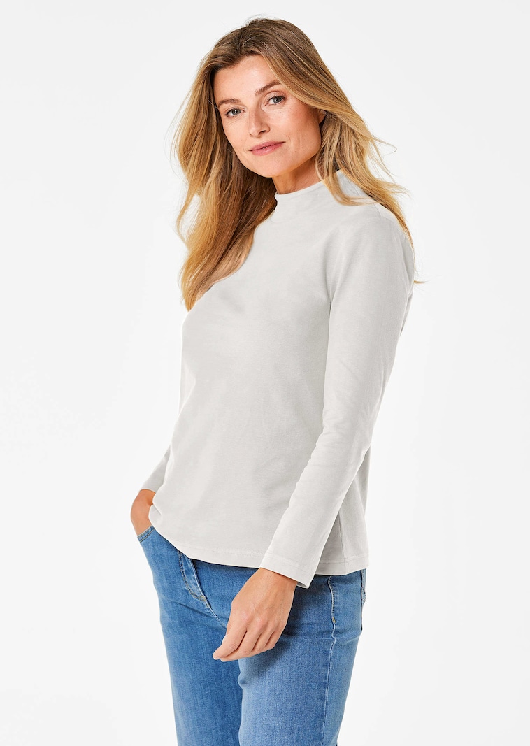 Stehkragenshirt mit Langarm