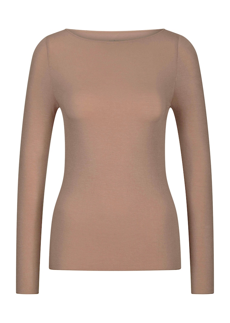Shirt met lange mouwen en kasjmier