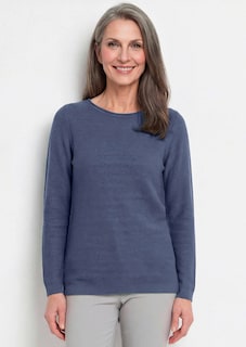 Fijn gebreide tricot pullover met boothals thumbnail 7