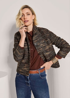 Tweed-Blazer mit Boxy-Cut thumbnail 4