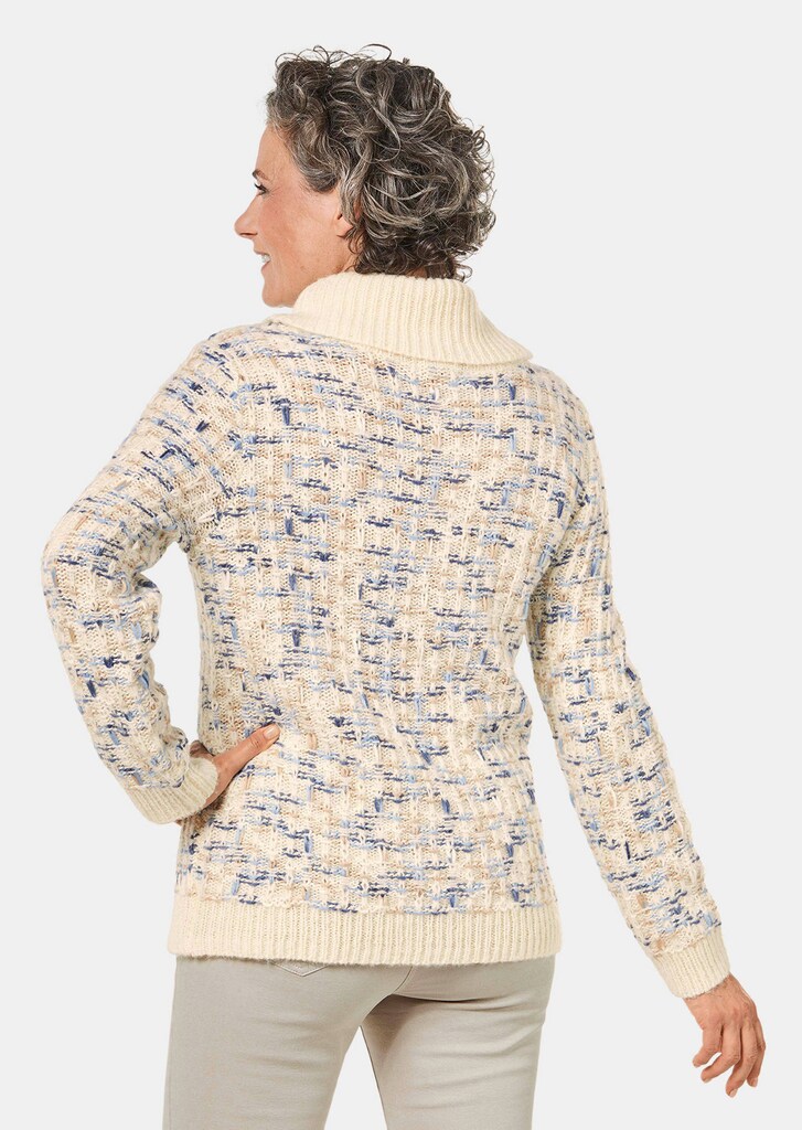 Pullover mit halsfernem Rollkragen