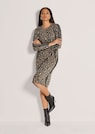 Jacquard-Kleid mit Leopardenmuster und Strass thumbnail 1