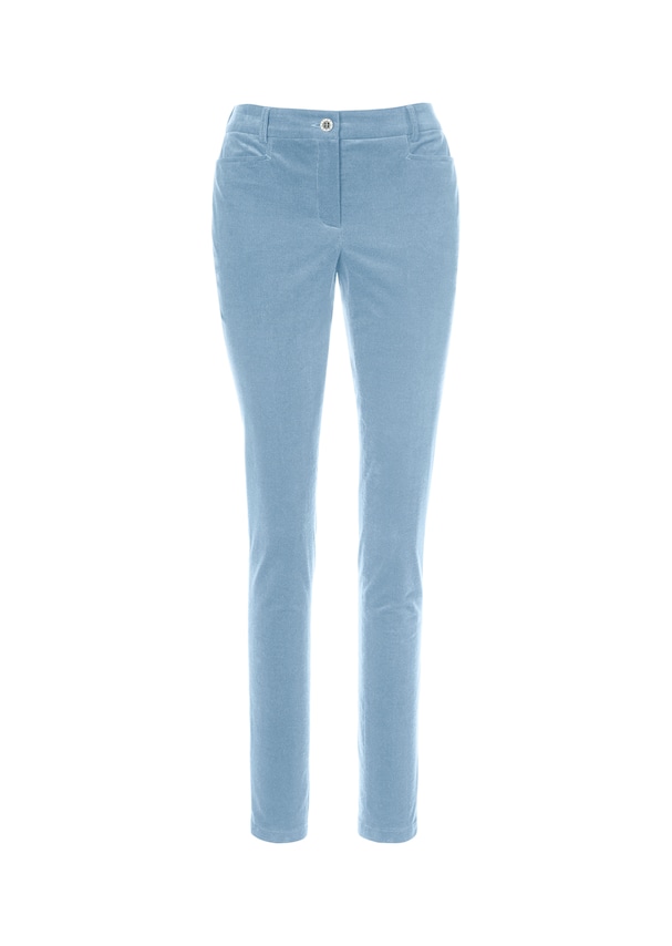 Elasticated fine corduroy trousers in a slim fit 5