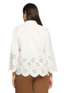 Bluse mit Stickerei aus reiner Baumwolle thumbnail 3