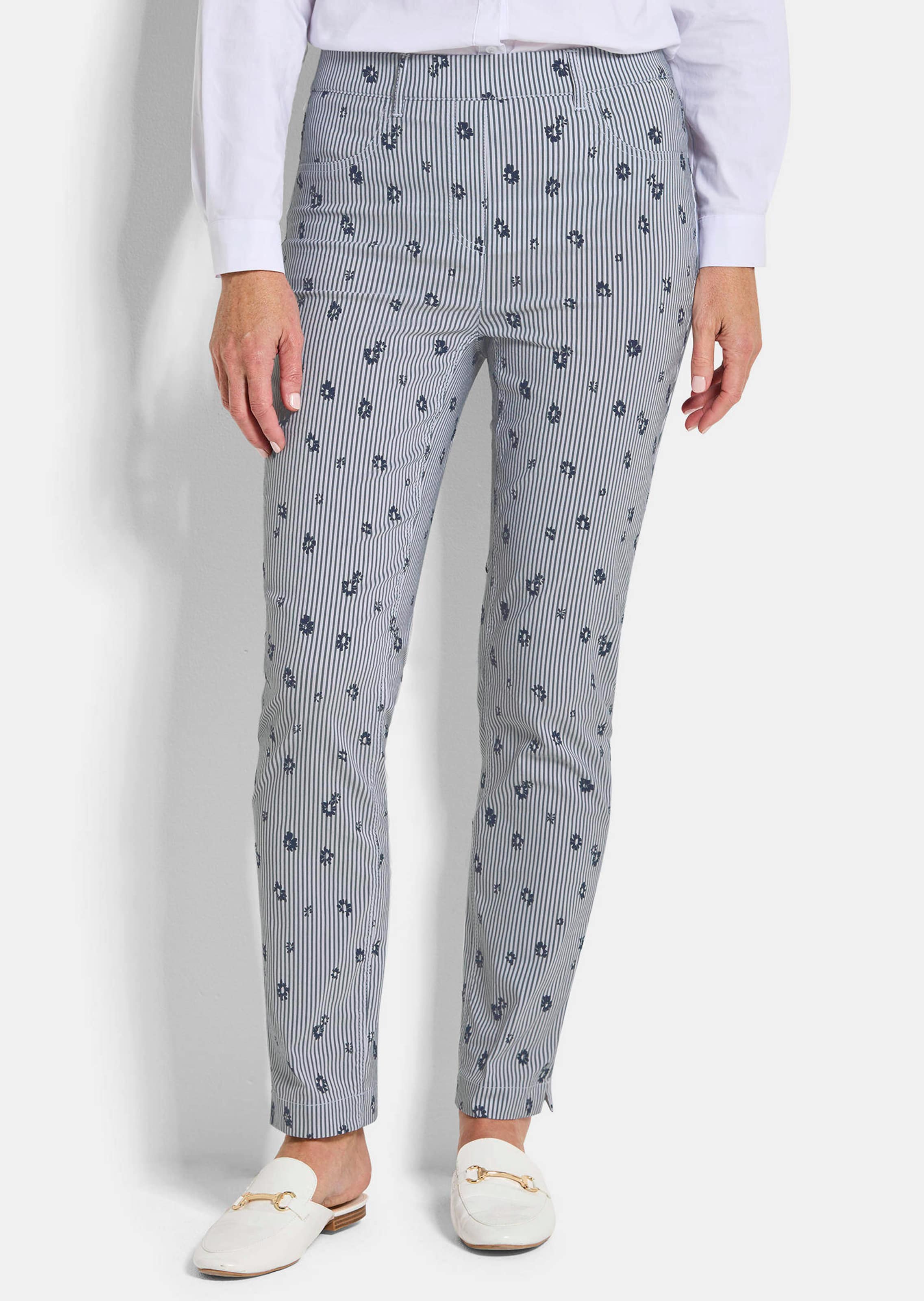 Bengalinhose LOUISA mit Streifen und Blumen