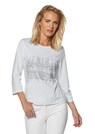 Shirt mit Glitzerprint und Zierknopfleiste thumbnail 1