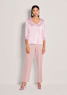Blouse en soie stretch avec encolure en V thumbnail 3