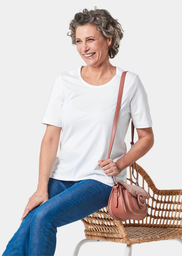 Basic T-Shirt aus reiner Baumwolle