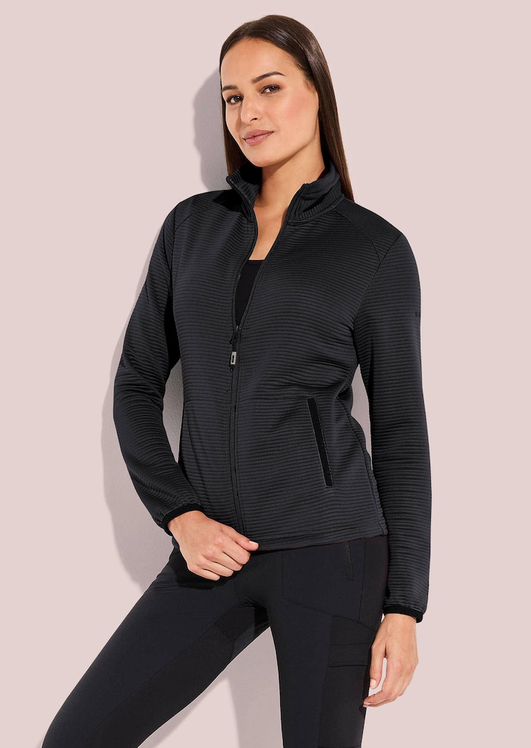 Leichte Freizeitjacke in Querrippenstruktur