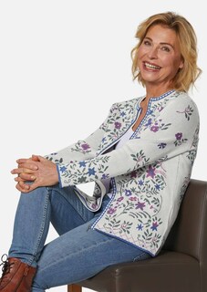 Hochwertige Jacquard-Strickjacke thumbnail 4