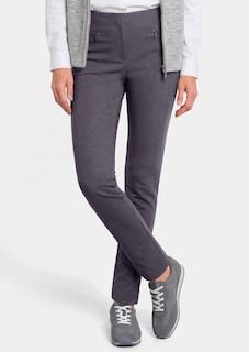 Pantalon en bengaline LOUISA. Coupe ajustée. Intérieur légèrement molletonné. thumbnail 1