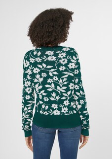 Jacquard-Pullover im Blumen-Dessin thumbnail 3