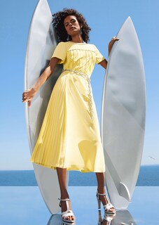 Wadenlanger Rock mit seitlichen Plissee-Falten thumbnail 2