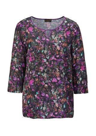 zwart / meerkleurig Gedessineerde blouse