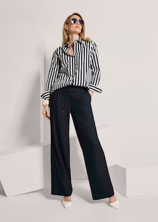 Baumwollbluse mit Streifen thumbnail 4